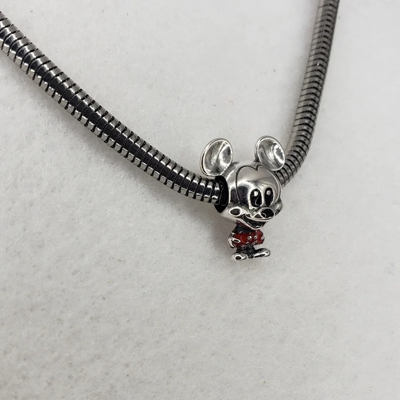 Disney Mickey Mouse Bracelet Charm 925 Sterling Silver Disney Lover Fan Jewelry - Picture 5 of 6
